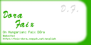 dora faix business card